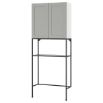 Комбинация для ванной - IKEA ENHET, 80х32х204 см, серый/антрацит, ЭНХЕТ ИКЕА