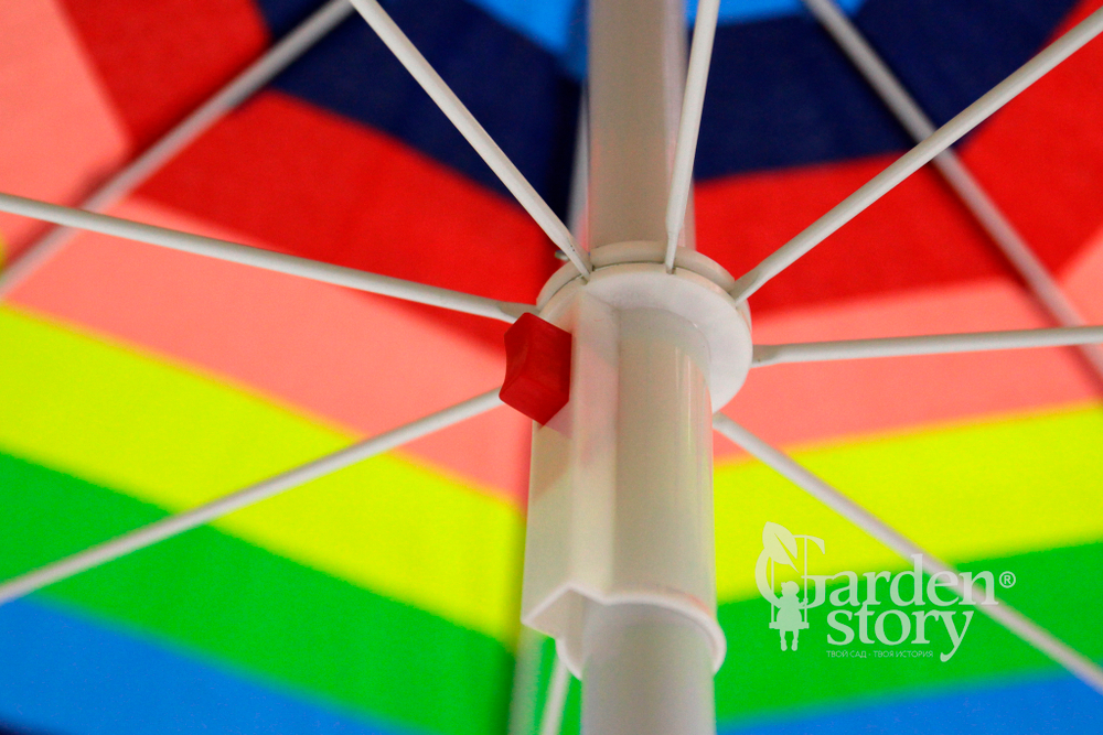 Зонт  2,4м разноцветный (12шт в уп.) 2 части арт.WRU052 "Garden story"
