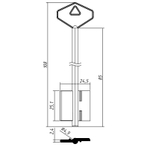 Сувальдный ключ ITL1D ITAL-3  – заготовка 14991