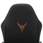 Кресло компьютерное Knight EXPLORE, 2 подушки, экокожа премиум, черное/оранжевое, 1628886