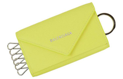 Balenciaga Leather Key Pouch Women"s Yellow