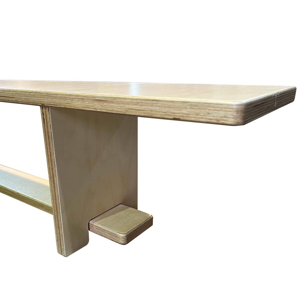 Скамья гимнастическая фанерная на фанерных ножках 2,4 м ZAVODSPORTA