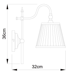 Бра Arte Lamp A1509AP-1PB