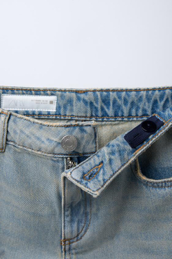ZARA ДЖИНСЫ RELAXED BAGGY, ГОЛУБОЙ