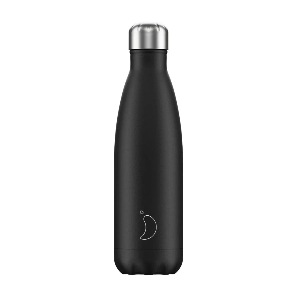 Chilly's Bottles - Monochrome 500 мл Черная термобутылка / артикул   B500MOBLK  / GTIN 5056243500284