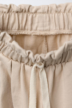 ZARA БРЮКИ BAGGY, СВЕТЛО-БЕЖЕВЫЙ