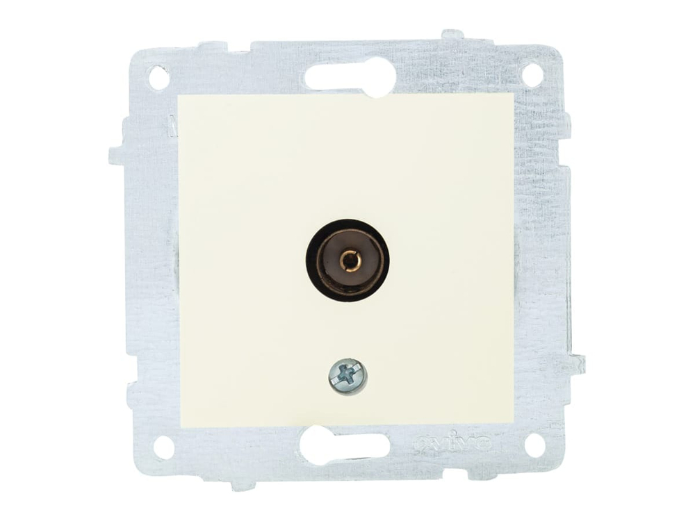 Розетка телевизионная TV оконечная OVIVO кремовая 600-000302-225