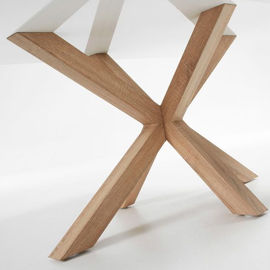 Стол Arya 200x100 белый со стальными ножками под дерево