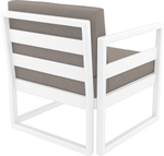 Кресло пластиковое Siesta Contract Mykonos, белый, бежевый