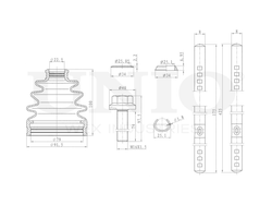 Пыльник ШРУСа (к-т) UNIO DUC-30005K