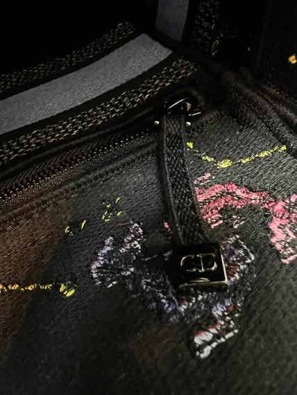 Сумка женская Dior Lady D-lite, модель среднего формата черный