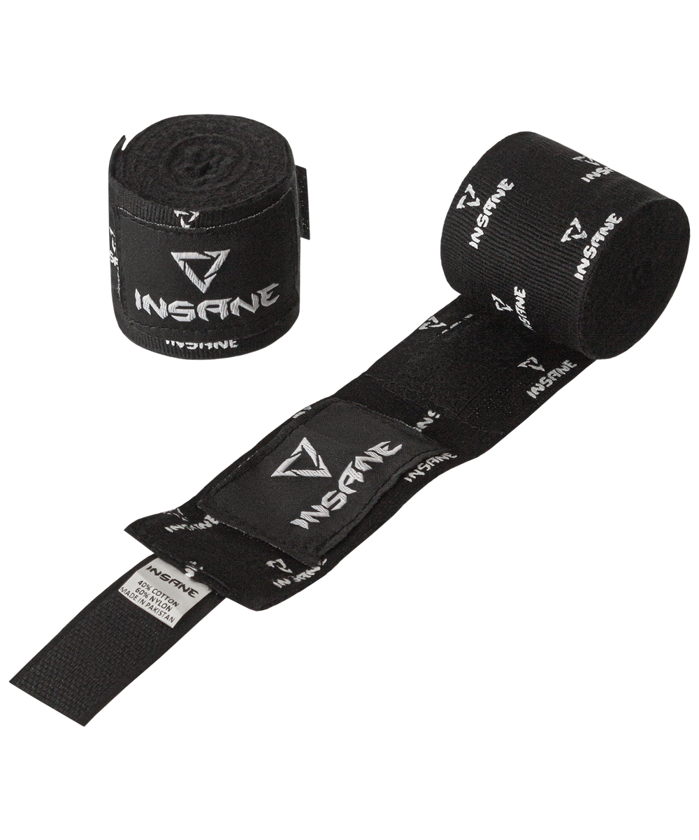 Бинт боксерский PRINT, хлопок/нейлон, черный, 2,5 м