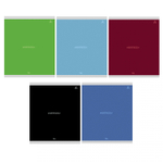 Тетрадь 96л., А5, линия, Alingar "Office line", скрепка, мелованный картон (стандарт), блок офсет, 5 дизайнов в пленке т/у