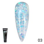 Цветной полигель с глиттером 03, Global Fashion, 30 гр