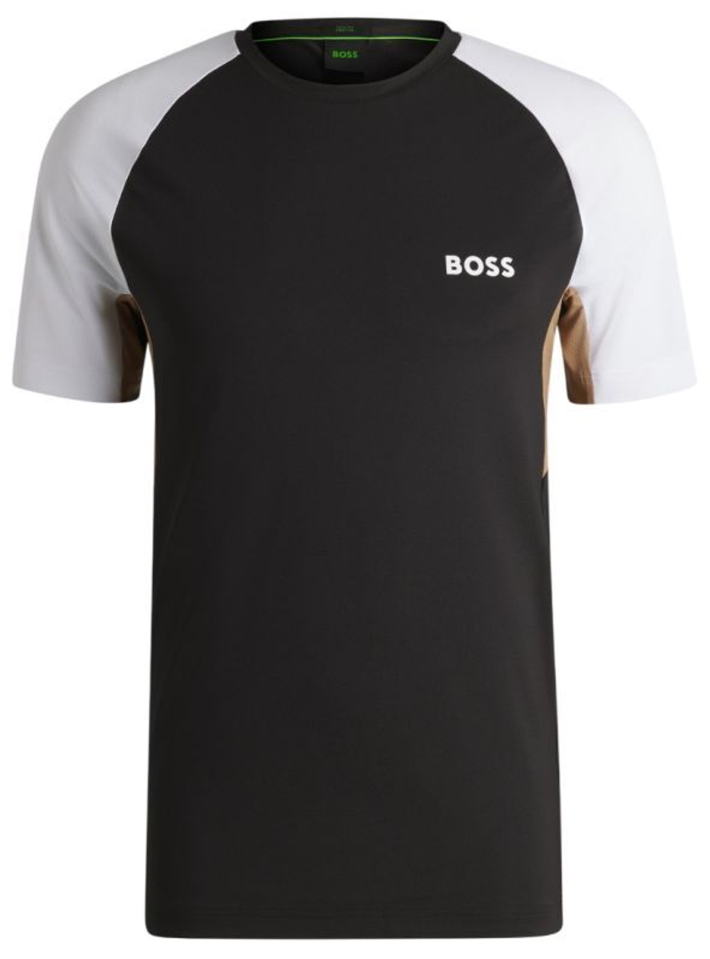 Мужская теннисная футболка BOSS Active Colour Blocked - черный