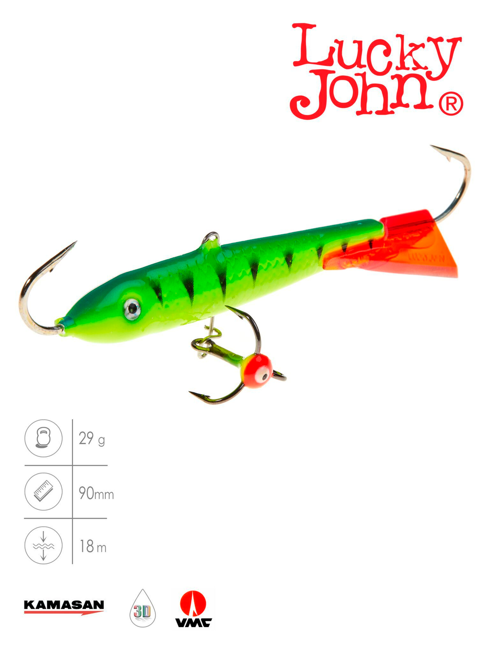 Балансир LUCKY JOHN Classic №9 (+тройник), цвет 36RT, арт. 81901-36RT