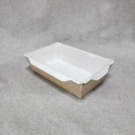 Коробка с прозрачной крышкой крафт 20,7х12,7х5,5 см