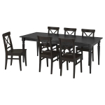 Обеденный набор - INGATORP/INGOLF IKEA/ИНГАТОРП/ИНГОЛЬФ ИКЕА, 155 см, черный