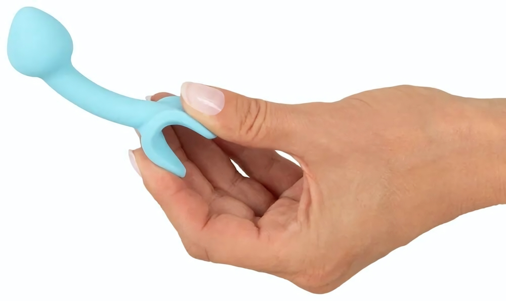 Голубая анальная втулка Mini Butt Plug - 7,1 см. (Цвет: голубой)