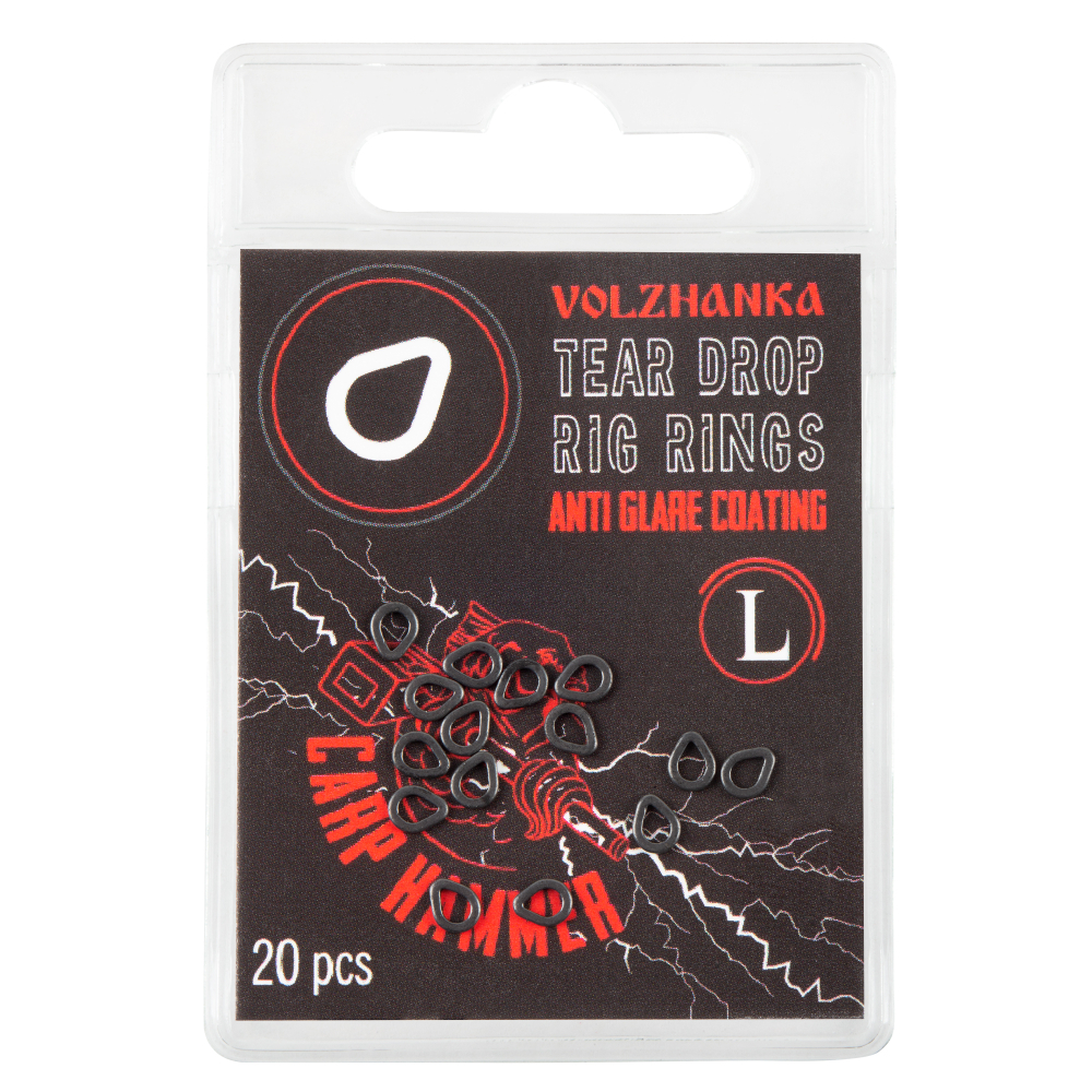 Кольцо для монтажа "Volzhanka Tear Drop Rig Rings" (20шт/уп)