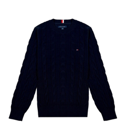 Свитер Tommy Hilfiger Flag Logo Cable Knit Desert Sky