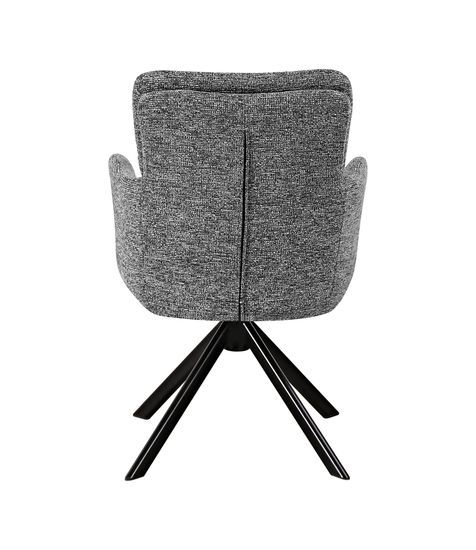 Стул обеденный, крутящийся Rue темно-серая ткань