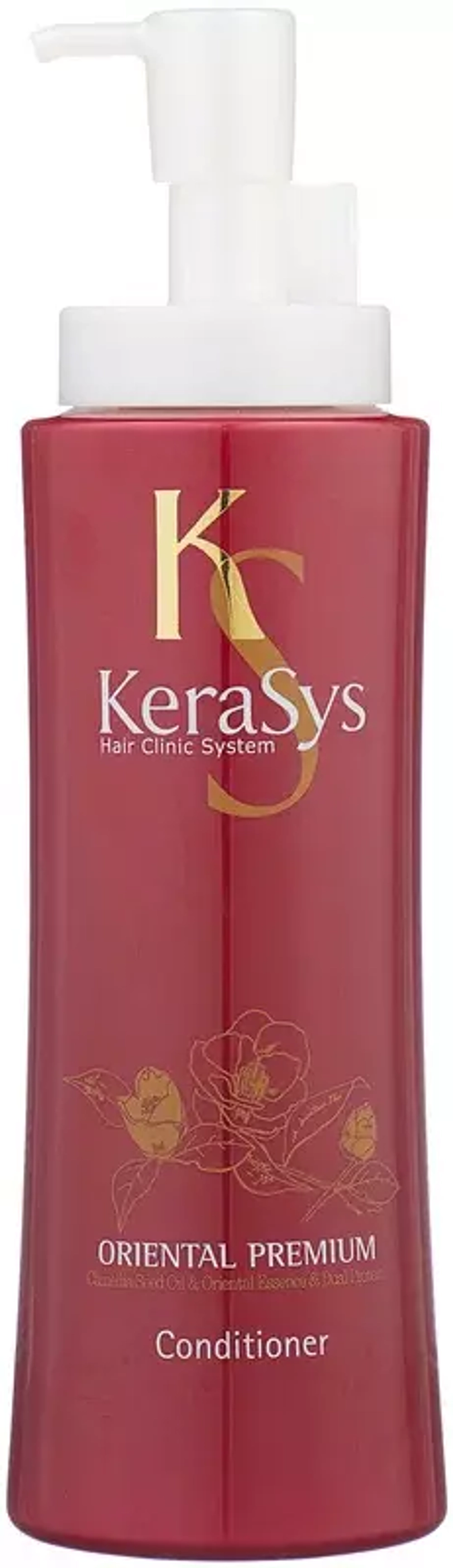 KeraSys Кондиционер Oriental Premium восст.поврежд.волосы и укрепл.корни 600мл c дозат.красн *12