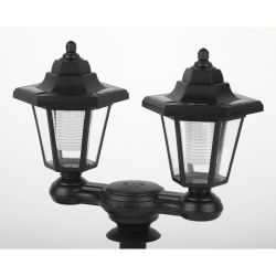 Светильник уличный ЭРА ERASV01-01 садовый настенный на солнечной батарее пластик черный 150 см