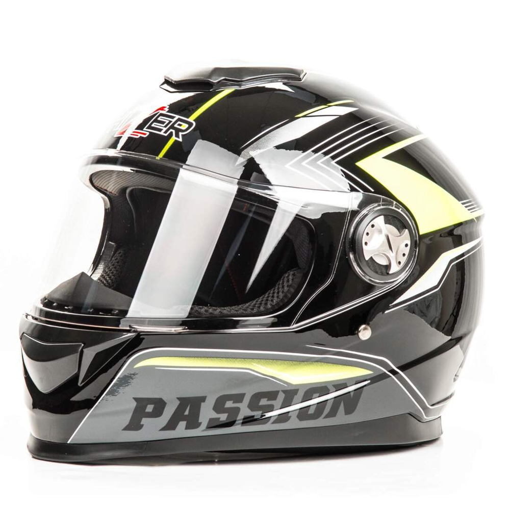 Шлем мото интеграл HIZER B565 №3 (XL) black/yellow