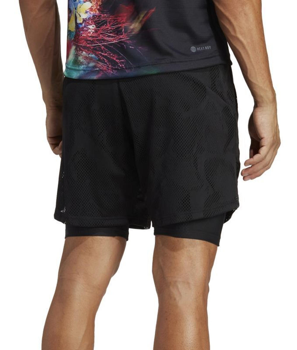 Мужские шорты теннисные Adidas Melbourne Two in One 7in Shorts - black