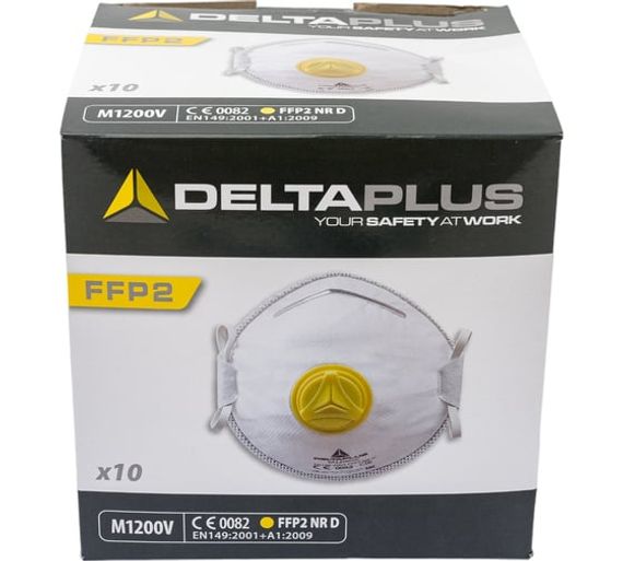 Респираторная маска с клапаном выдоха Delta Plus FFP2 10 шт. M1200VC