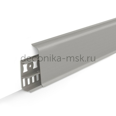 Deconika Напольный плинтус пластиковый Деконика Д70 036 Платиново-серый (70х21х2200 мм)