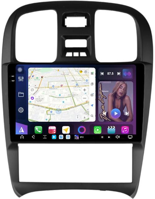 Магнитола для Hyundai Sonata 4 2001-2013 - FarCar S500-TS20 монитор 9.5" 2K QLED на Android 14, Быстрейшая, CarPlay, 4G SIM-слот