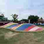 Надувная подушка для установки в грунт «Цветная полянка», 17×10×2 м