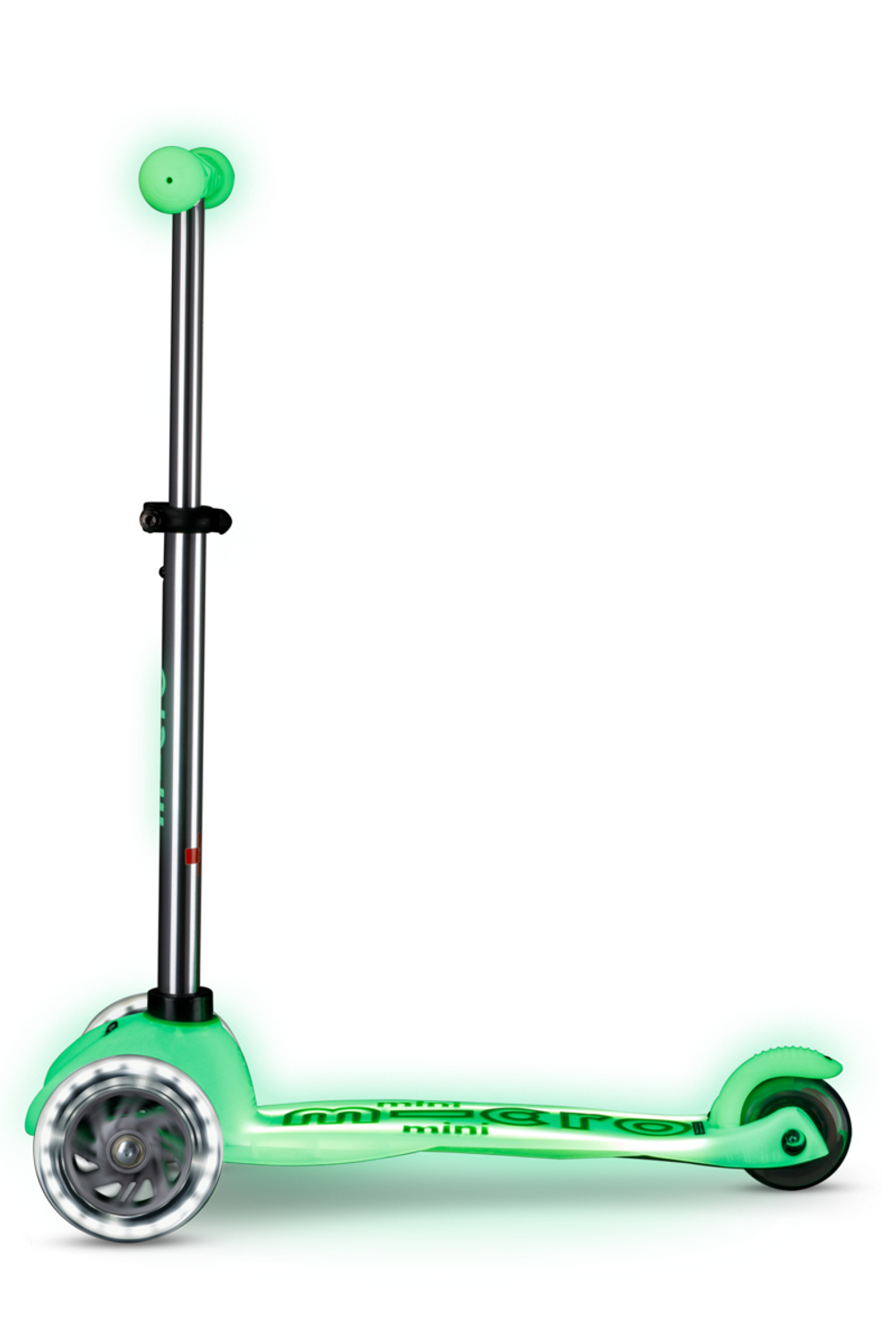 Самокат Mini Micro Deluxe Glow Plus (светящийся) LED ледяной лайм