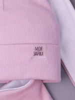 Шапка для девочек осенняя, с ушками и снудом