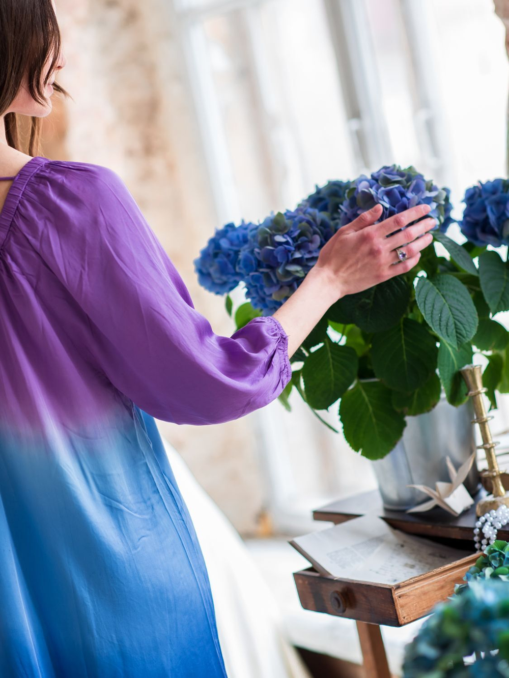 Платье ГРАДИЕНТ короткое (гортензия)