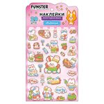 Наклейки объемные "Яркий микс", 19х13,5 см, ассорти 12 видов, FUNSTER (ФАНСТЕР), 666087