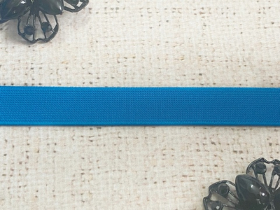 Резинка тканая, ш. 1,3-1,5 см, пр-во Латвия, голубой