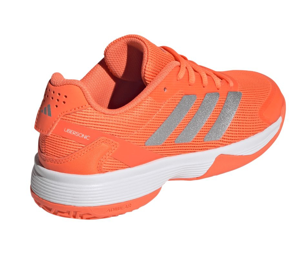 Детские теннисные кроссовки Adidas Ubersonic K - lucid orange/silver metallic/cloud white