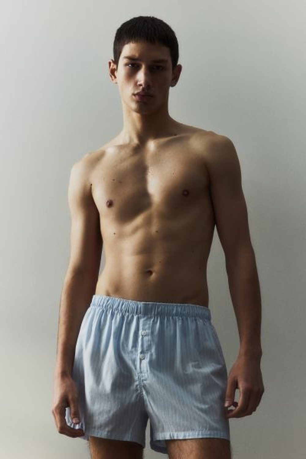 H&M Набор из трех хлопковых трусов-боксеров, голубой