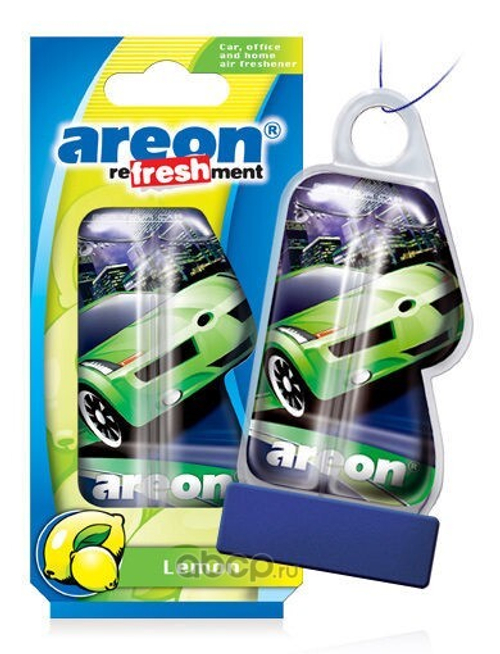 Ароматизатор подвесной  REFRESHMENT LIQUID  Лимон (AREON)