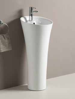 Раковина напольная  WeltWasser WW LEERBACH 4141 GL-WT 410х410х920