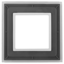 14-5101-00 ЭРА Рамка на 1 пост, стекло, Эра Elegance, прозрачный+бел