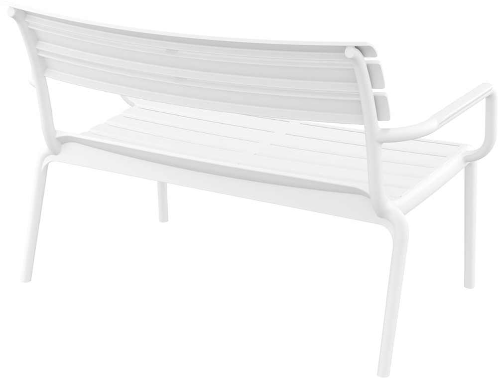 Диван пластиковый двухместный Siesta Contract Paris Lounge, белый