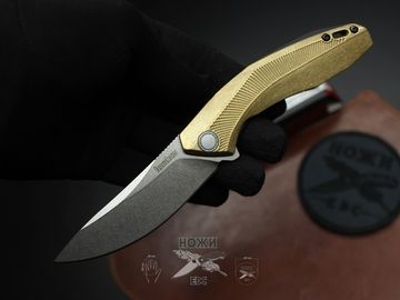 Складной нож KERSHAW Tumbler 4038BRZ c клинком из стали D2, рукоять Бронзовый сплав