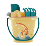 Песочный набор Play with Me Busy Animals (ведерко, сито, совочек, грабельки, 4 формочки)