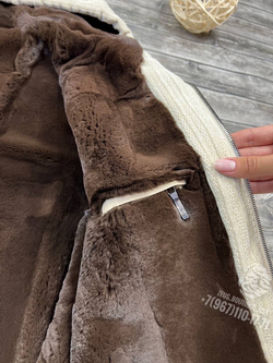 Куртка с мехом Loro Piana со вставками кожи крокодила