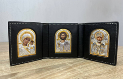 Складень карманный Спаситель Казанская Николай 90х255мм