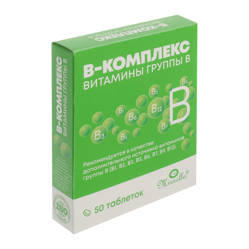 БАД "В-комплекс витамины группы В" Мирролла, 50табл
